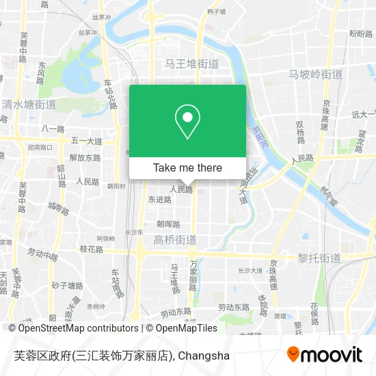 芙蓉区政府(三汇装饰万家丽店) map