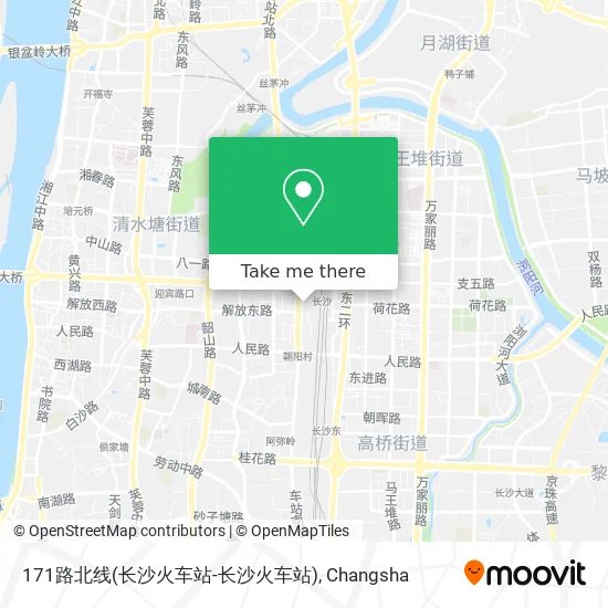 171路北线(长沙火车站-长沙火车站) map