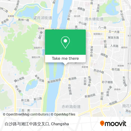 白沙路与湘江中路交叉口 map