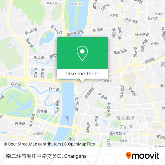 南二环与湘江中路交叉口 map