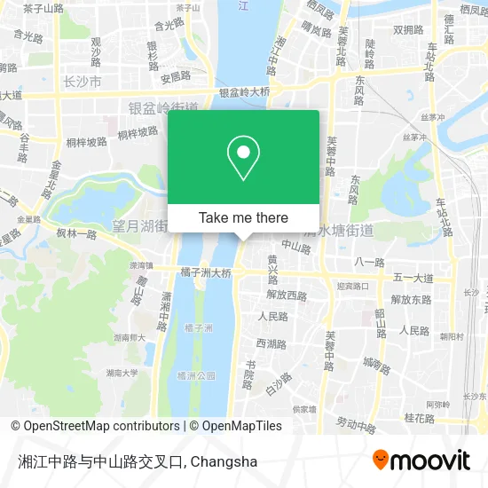湘江中路与中山路交叉口 map