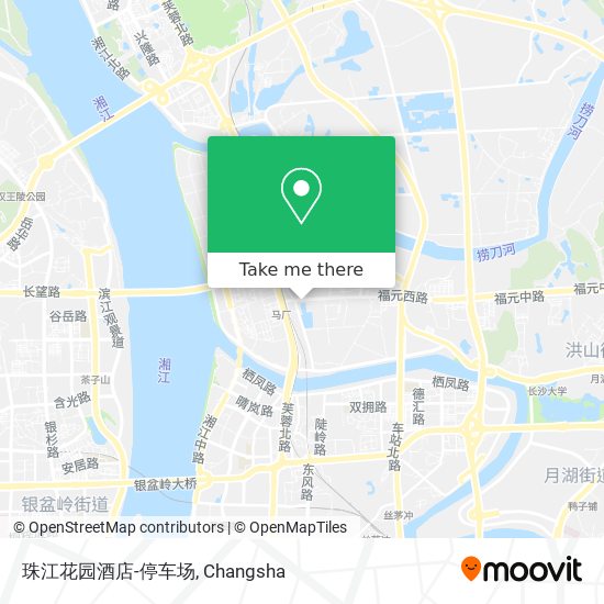 珠江花园酒店-停车场 map