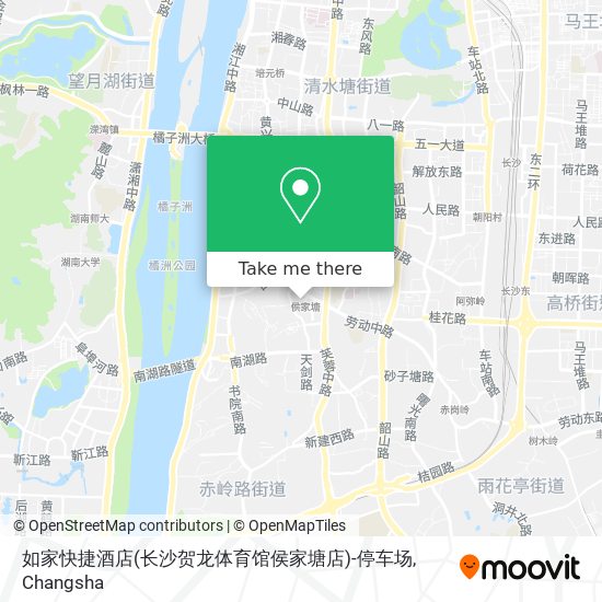 如家快捷酒店(长沙贺龙体育馆侯家塘店)-停车场 map