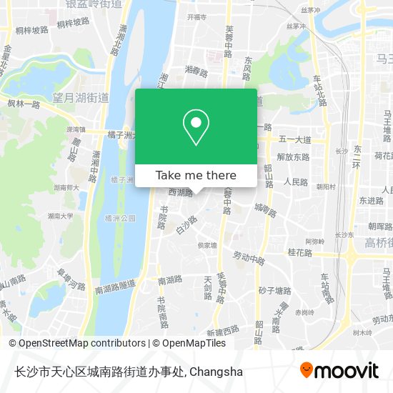 长沙市天心区城南路街道办事处 map