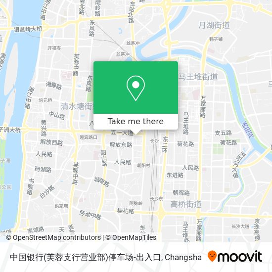 中国银行(芙蓉支行营业部)停车场-出入口 map