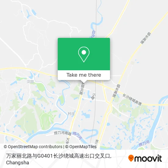 万家丽北路与G0401长沙绕城高速出口交叉口 map