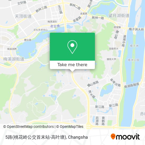 5路(桃花岭公交首末站-高叶塘) map