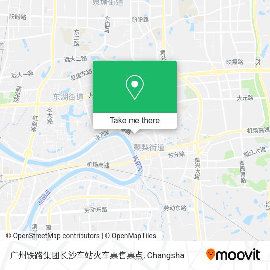 广州铁路集团长沙车站火车票售票点 map
