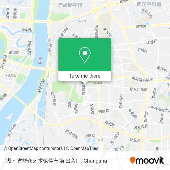 湖南省群众艺术馆停车场-出入口 map