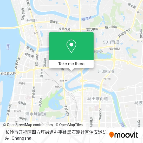 长沙市开福区四方坪街道办事处黑石渡社区治安巡防站 map