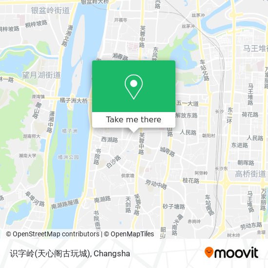 识字岭(天心阁古玩城) map