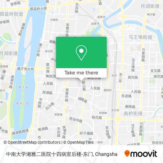 中南大学湘雅二医院十四病室后楼-东门 map