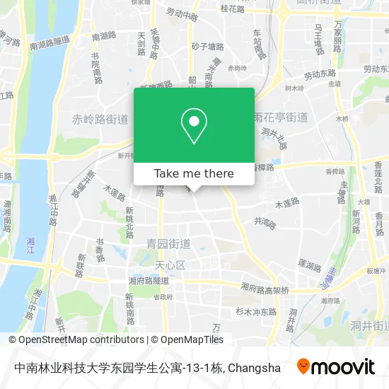 中南林业科技大学东园学生公寓-13-1栋 map