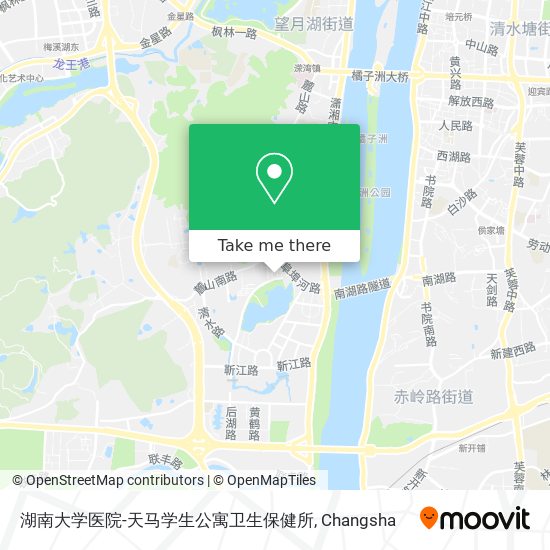 湖南大学医院-天马学生公寓卫生保健所 map