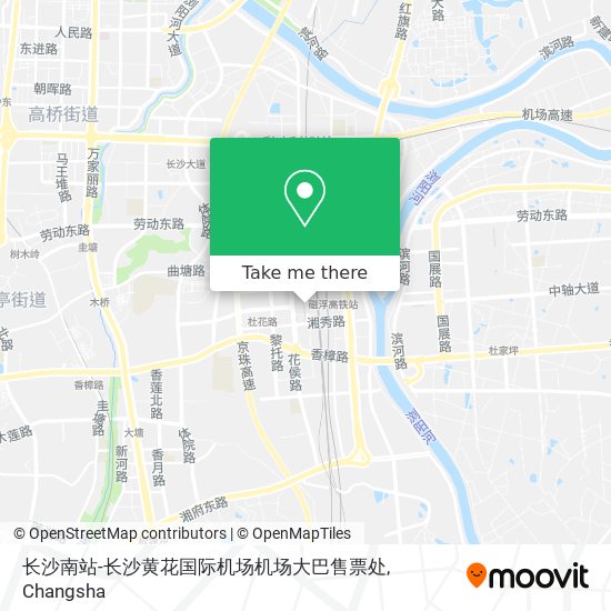 长沙南站-长沙黄花国际机场机场大巴售票处 map
