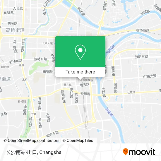 长沙南站-出口 map