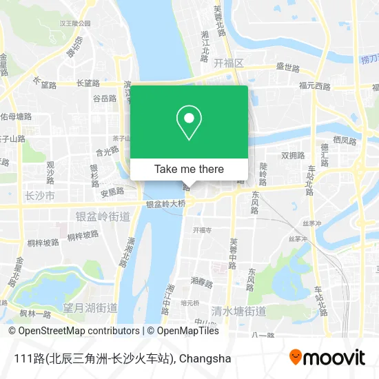 111路(北辰三角洲-长沙火车站) map
