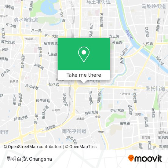 昆明百货 map