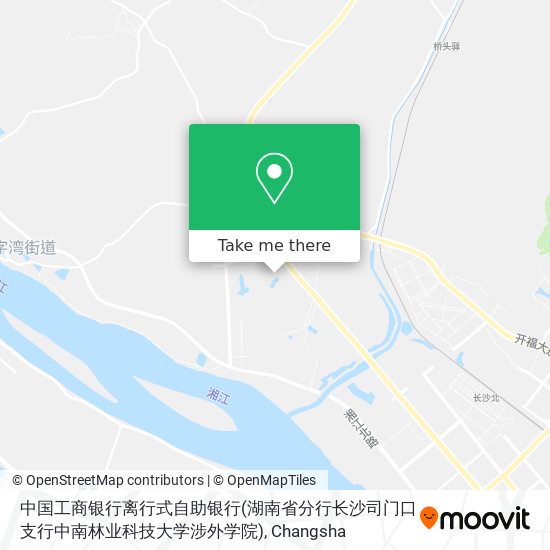 中国工商银行离行式自助银行(湖南省分行长沙司门口支行中南林业科技大学涉外学院) map
