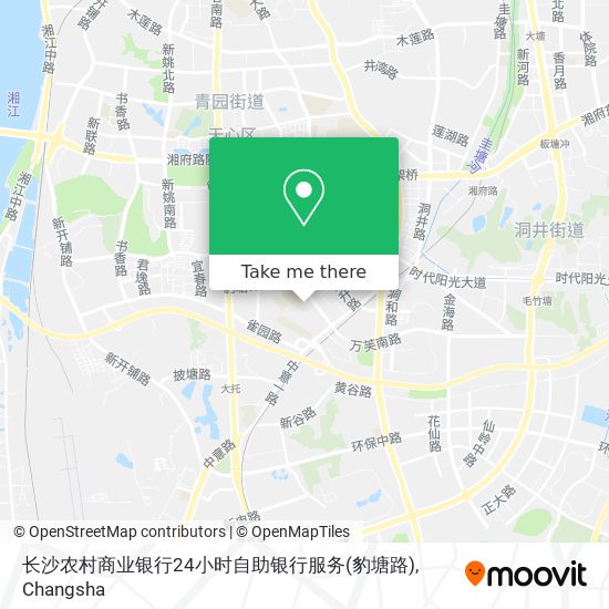 长沙农村商业银行24小时自助银行服务(豹塘路) map