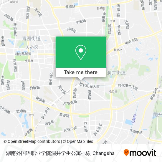 湖南外国语职业学院洞井学生公寓-1栋 map