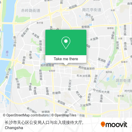 长沙市天心区公安局人口与出入境接待大厅 map