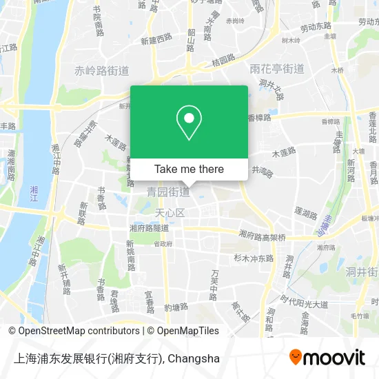 上海浦东发展银行(湘府支行) map