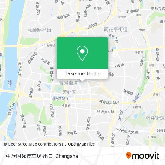 中欣国际停车场-出口 map