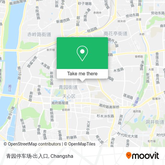 青园停车场-出入口 map