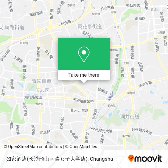如家酒店(长沙韶山南路女子大学店) map
