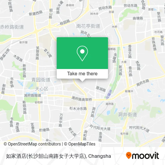 如家酒店(长沙韶山南路女子大学店) map