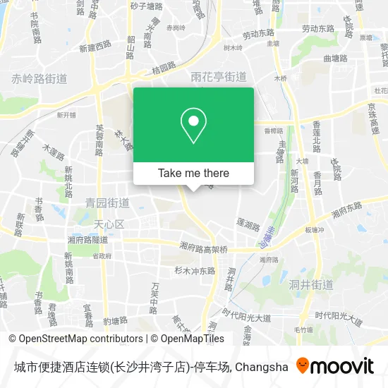 城市便捷酒店连锁(长沙井湾子店)-停车场 map