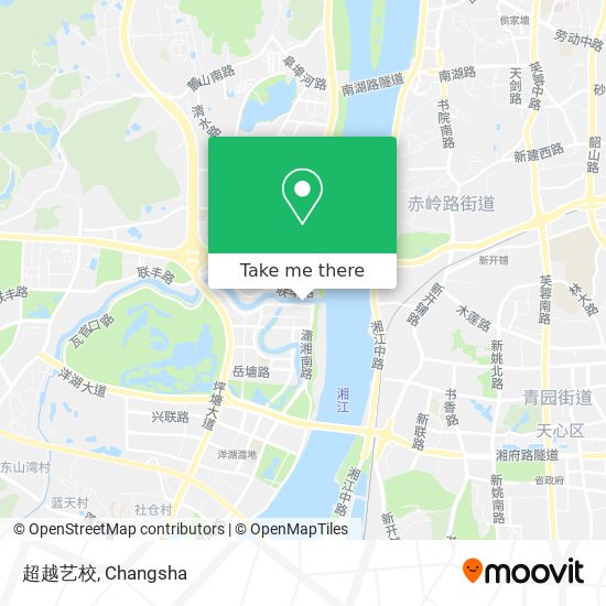 超越艺校 map