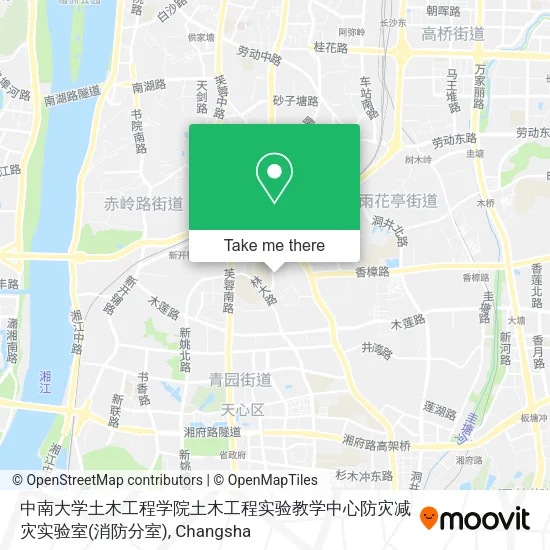 中南大学土木工程学院土木工程实验教学中心防灾减灾实验室(消防分室) map