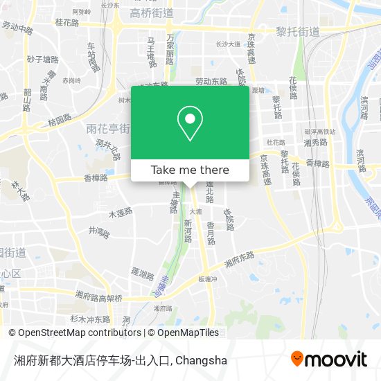 湘府新都大酒店停车场-出入口 map