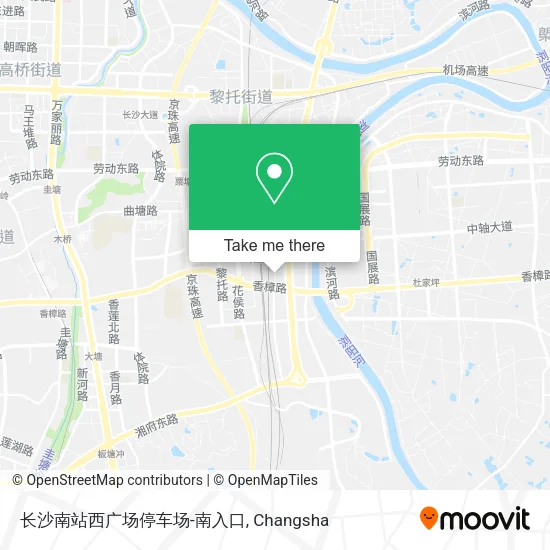 长沙南站西广场停车场-南入口 map