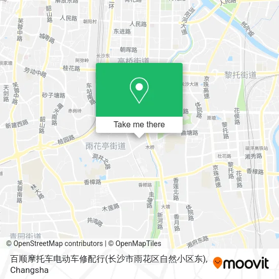 百顺摩托车电动车修配行(长沙市雨花区自然小区东) map
