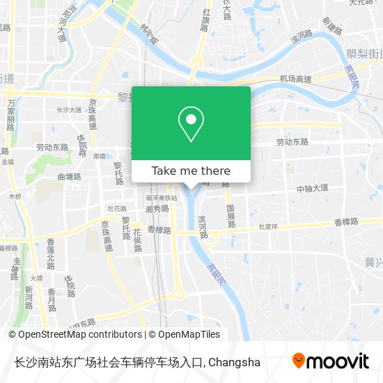 长沙南站东广场社会车辆停车场入口 map