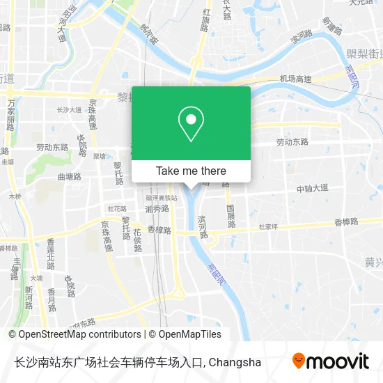 长沙南站东广场社会车辆停车场入口 map