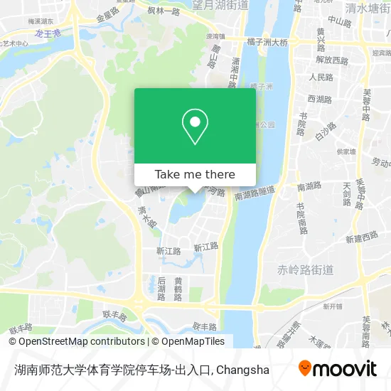 湖南师范大学体育学院停车场-出入口 map