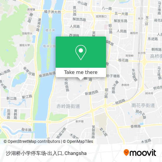 沙湖桥小学停车场-出入口 map