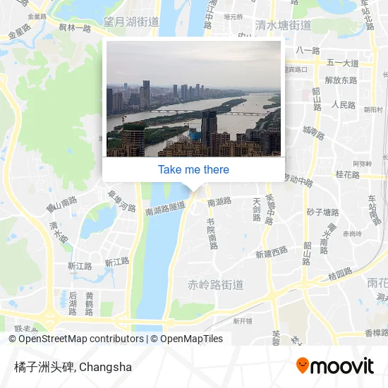 橘子洲头碑 map