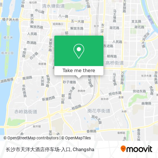 长沙市天洋大酒店停车场-入口 map
