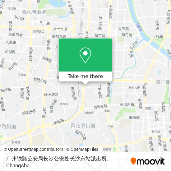广州铁路公安局长沙公安处长沙东站派出所 map