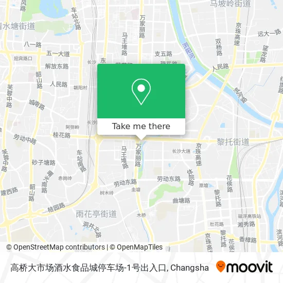高桥大市场酒水食品城停车场-1号出入口 map