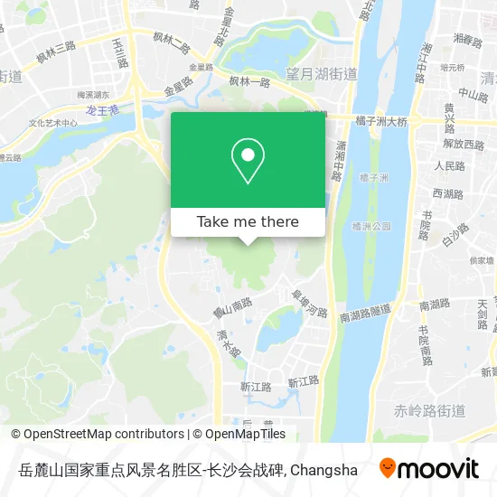 岳麓山国家重点风景名胜区-长沙会战碑 map