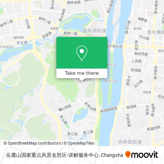 岳麓山国家重点风景名胜区-讲解服务中心 map