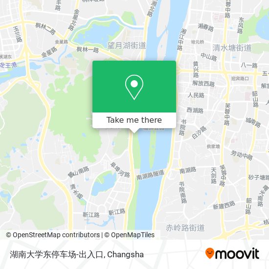 湖南大学东停车场-出入口 map