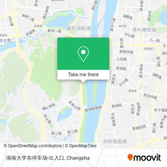 湖南大学东停车场-出入口 map