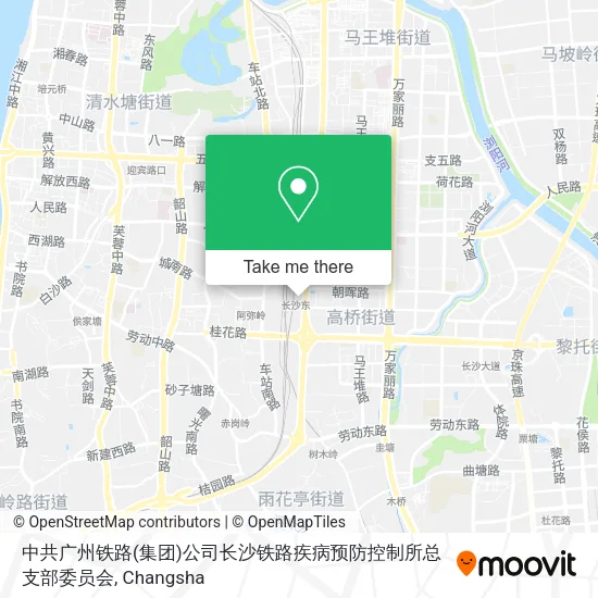 中共广州铁路(集团)公司长沙铁路疾病预防控制所总支部委员会 map